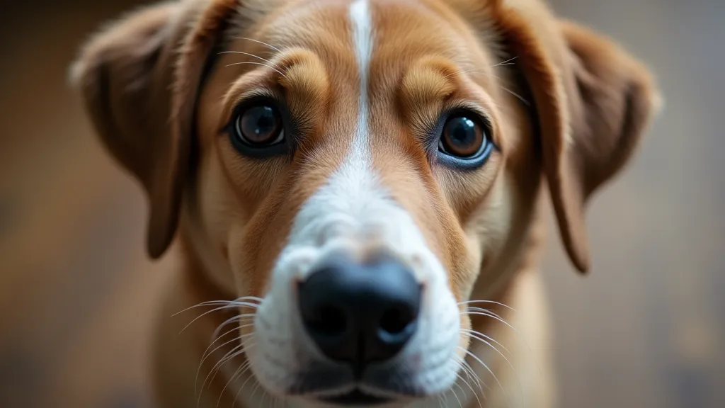 Dog with an alert expression
