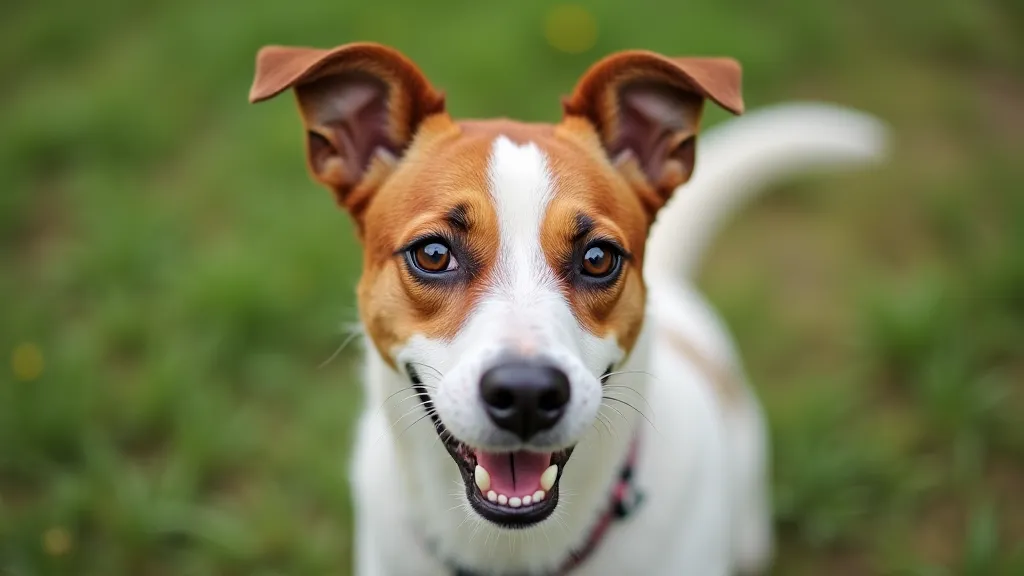 Jack Russell Terrier looking attentively