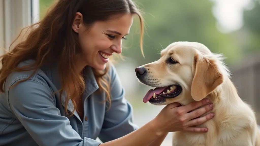 Person Petting Dog